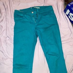 Blue skinny jeans